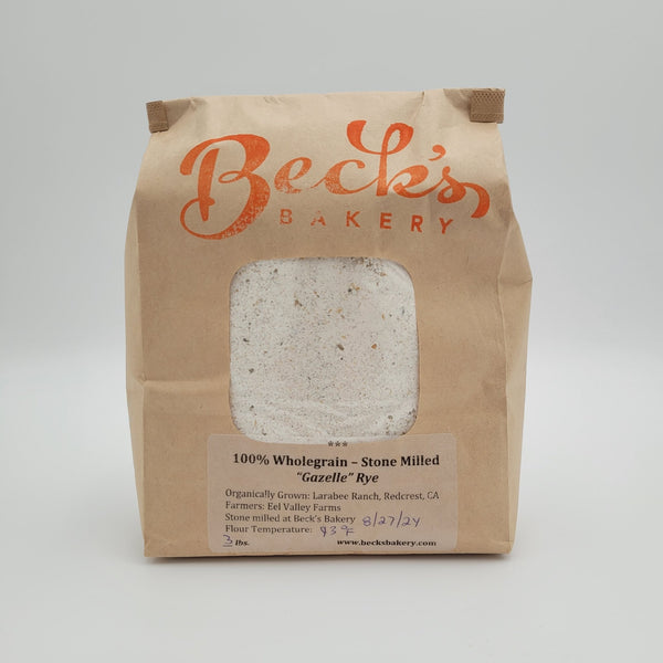 Flour - Stone Ground Whole Rye, 3 - lbs - Becks Bakery