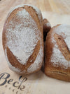 2 loaves Whole Wheat Sourdough - Sliced Pan - Shipped to You! - Becks Bakery